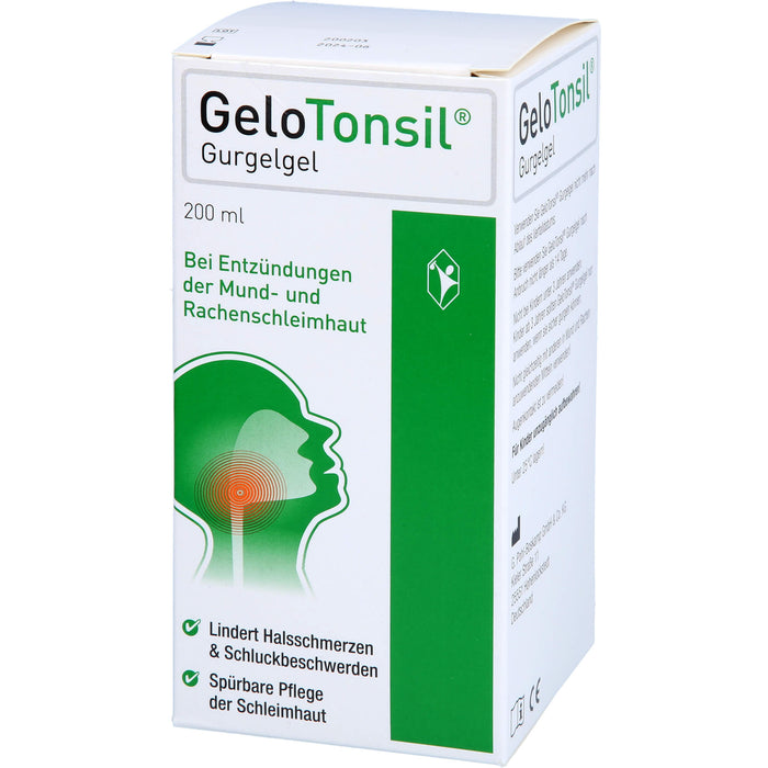 GeloTonsil Gurgelgel bei Entzündungen der Mund- und Rachenschleimhaut, 200 ml Gel
