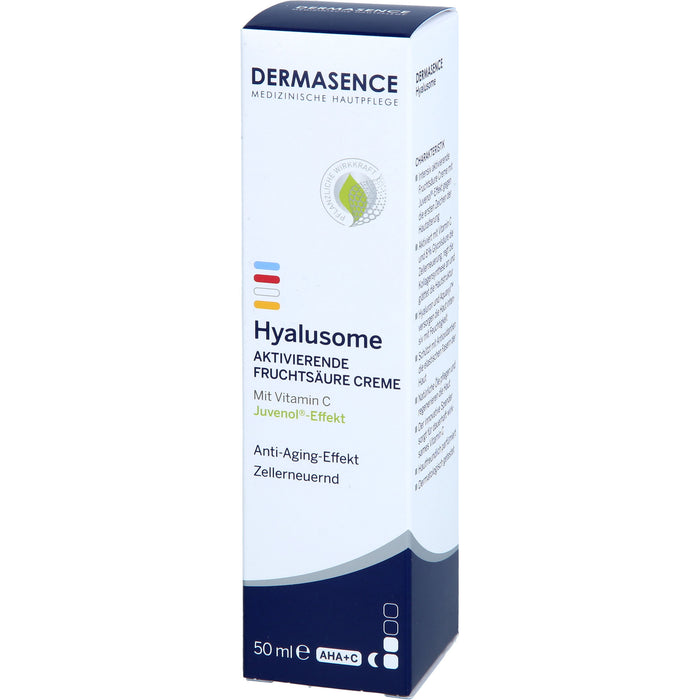 DERMASENCE Hyalusome aktivierende Fruchtsäure Creme mit Vitamin C Anti-Aging-Effekt, 50 ml Crème