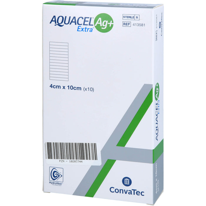 AQUACEL Ag+ Extra 4X10CM, 10 St KOM