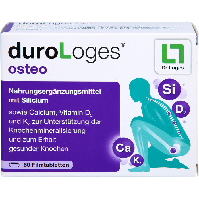 DuroLoges Osteo plus Silicium Filmtabletten zur Erhaltung normaler Knochen, 60 St. Tabletten