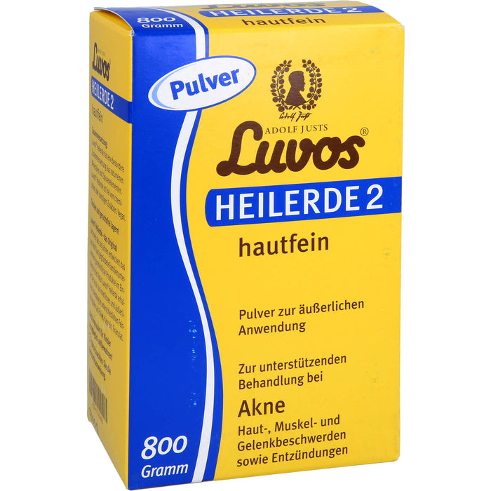 Luvos Heilerde 2 hautfein bei Akne, Haut-, Muskel-und Gelenkbeschwerden sowie Entzündungen, 800 g Pulver