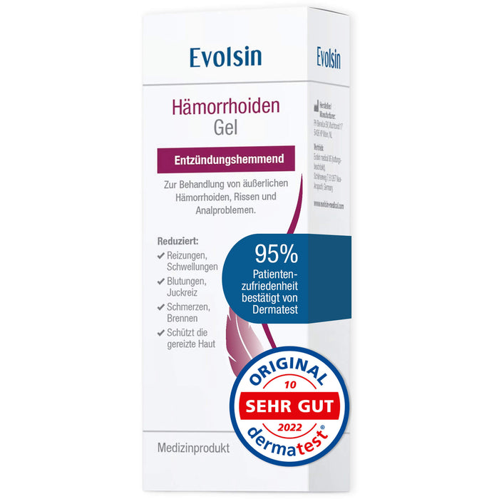 Evolsin Hämorrhoiden Gel entzündungshemmend gegen Brennen, Schmerz & Juckreiz, 40 ml Gel