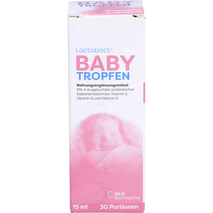 Lactobact Baby Tropfen aktive Bakterien für die Darmflora ab dem Tag der Geburt, 15 ml Lösung