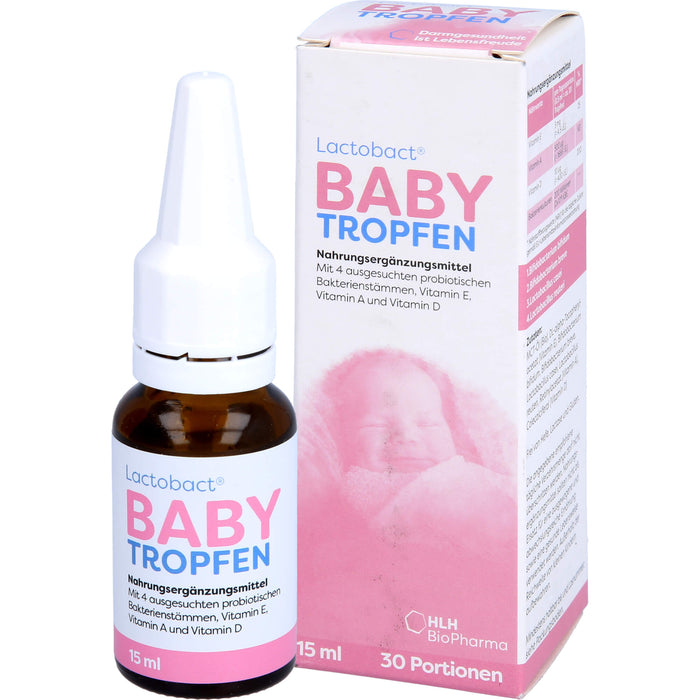 Lactobact Baby Tropfen aktive Bakterien für die Darmflora ab dem Tag der Geburt, 15 ml Lösung