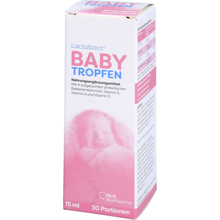 Lactobact Baby Tropfen aktive Bakterien für die Darmflora ab dem Tag der Geburt, 15 ml Lösung