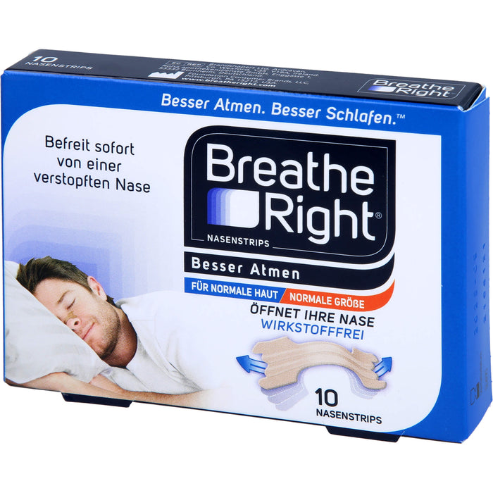 Besser Atmen Breathe Right Nasenpflaster beige, 10 pc Pansement