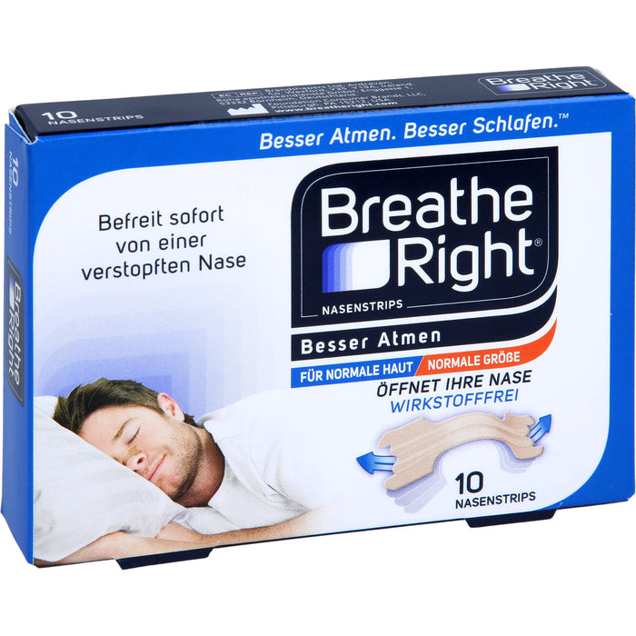 Besser Atmen Breathe Right Nasenpflaster beige, 10 pc Pansement