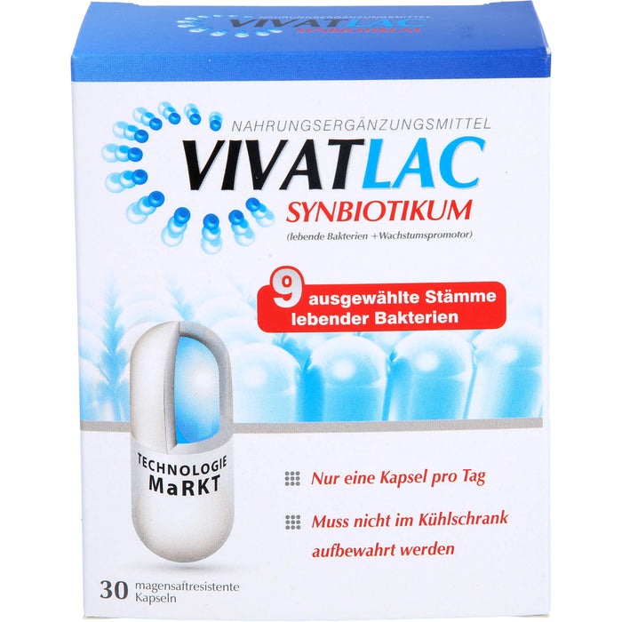 Vivatlac Synbiotikum Kapseln mit lebenden Bakterien, 30 St. Kapseln