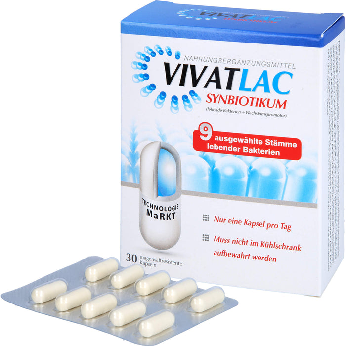 Vivatlac Synbiotikum Kapseln mit lebenden Bakterien, 30 pc Capsules