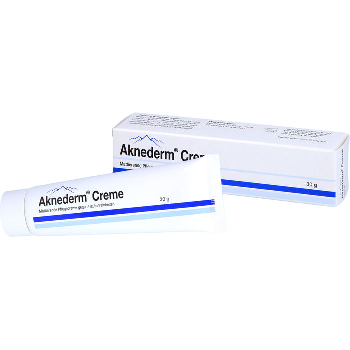 Aknederm mattierende Pflegecreme gegen Hautunreinheiten, 30 g Crème