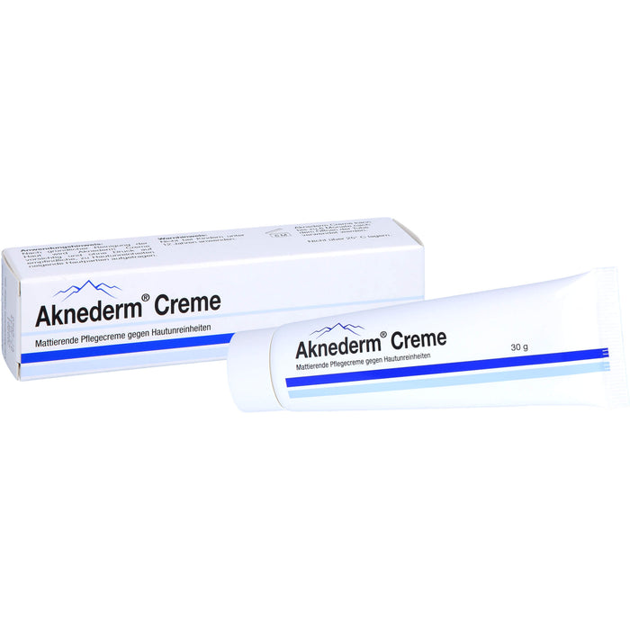 Aknederm mattierende Pflegecreme gegen Hautunreinheiten, 30 g Crème