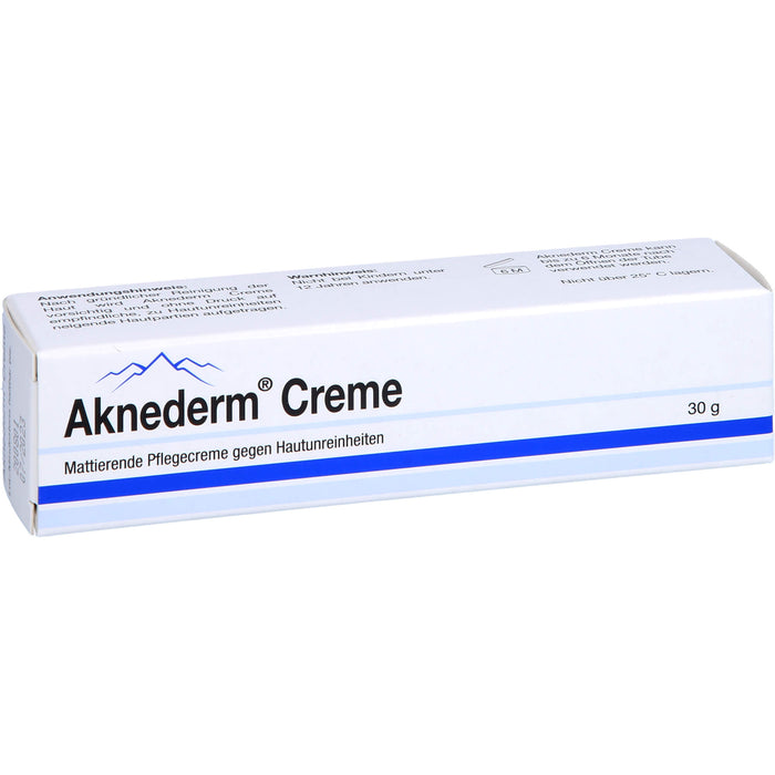 Aknederm mattierende Pflegecreme gegen Hautunreinheiten, 30 g Crème