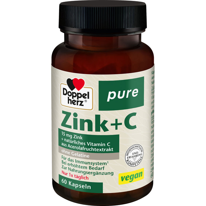 Doppelherz Zink + C pure, 60 St. Kapseln