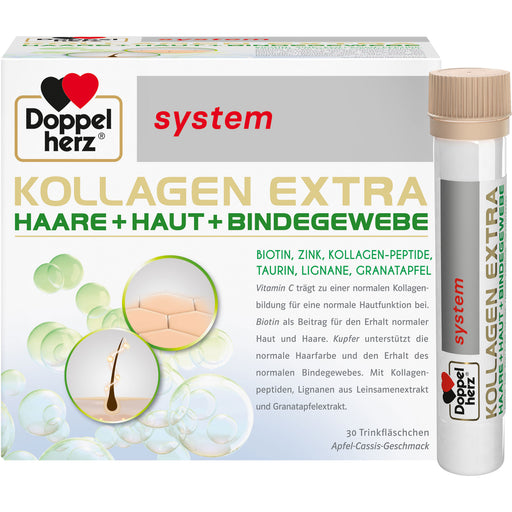 Doppelherz Kollagen Extra system Haare, Haut und Bindegewebe Lösung, 30 St. Trinkfläschchen