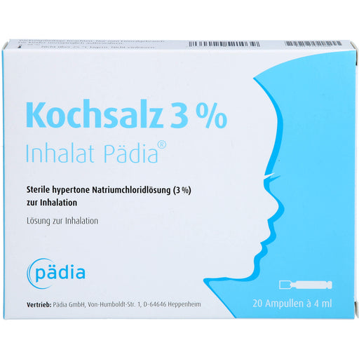 Pädia Kochsalz 3 % Inhalat zur Inhalation bei Bronchitis und Bronchiolitis, 20 St. Ampullen
