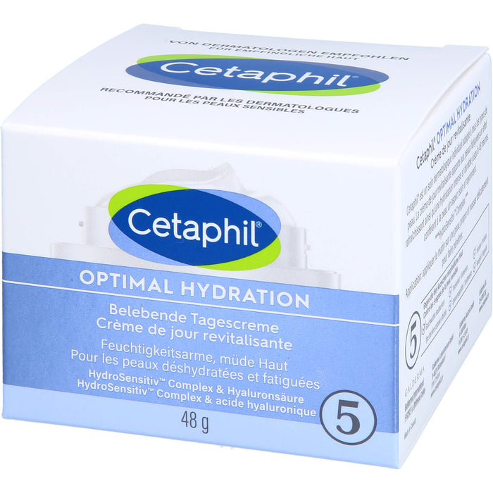 Cetaphil Optimal Hydration belebende Tagescreme für feuchtigkeitsarme, müde Haut, 48 g Creme