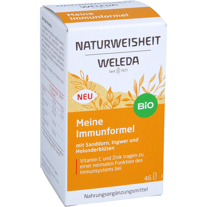 WELEDA Naturweisheit meine Immunformel mit Vitamin C und Zink Kapseln für das Immunsystem, 46 pc Capsules
