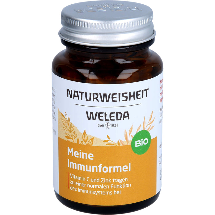 WELEDA Naturweisheit meine Immunformel mit Vitamin C und Zink Kapseln für das Immunsystem, 46 pc Capsules