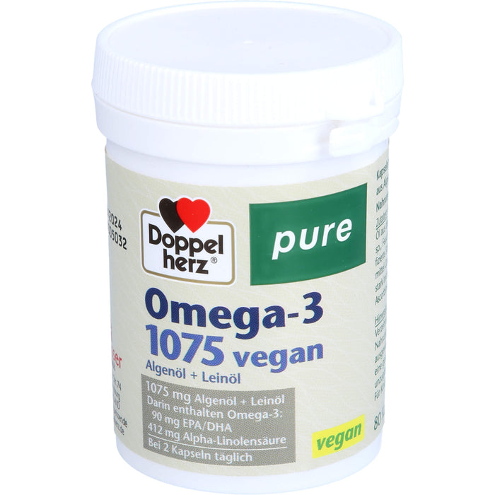 Doppelherz Omega-3 1075 vegan pure, 80 pc Capsules