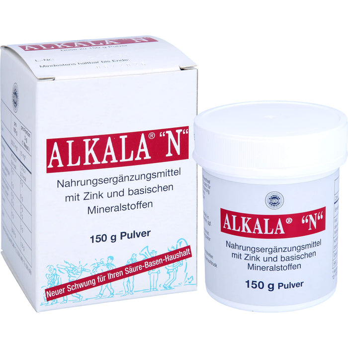 ALKALA N Pulver trägt zu einem normalen Säure-Basen-Stoffwechsel bei, 150 g Powder