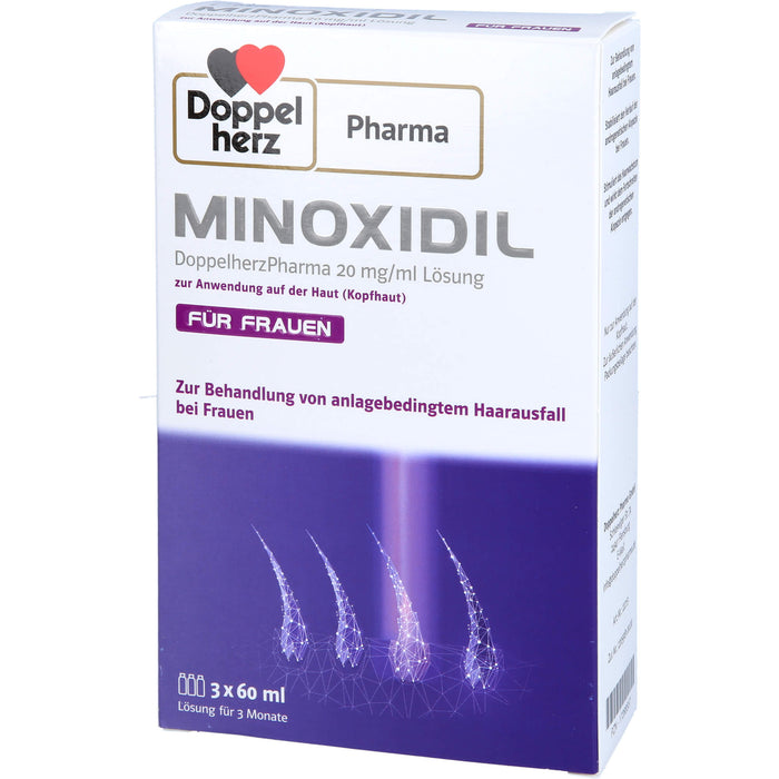 Doppelherz Pharma Minoxidil 20 mg/ml Lösung für anlagebedingtem Haarausfall bei Frauen, 180 ml Lösung
