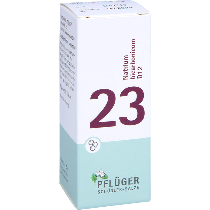 Pflüger Biochemie Nr.23 Natrium bicarbonicum D12 Globuli, 15 g Globuli