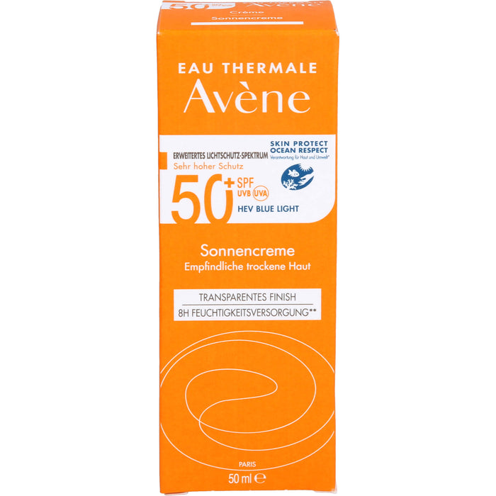 Avène Sonnencreme LSF 50+ für empfindliche trockene Haut invisible finish, 50 ml Creme