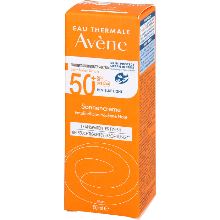 Avène Sonnencreme LSF 50+ für empfindliche trockene Haut invisible finish, 50 ml Cream