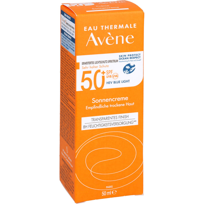 Avène Sonnencreme LSF 50+ für empfindliche trockene Haut invisible finish, 50 ml Cream
