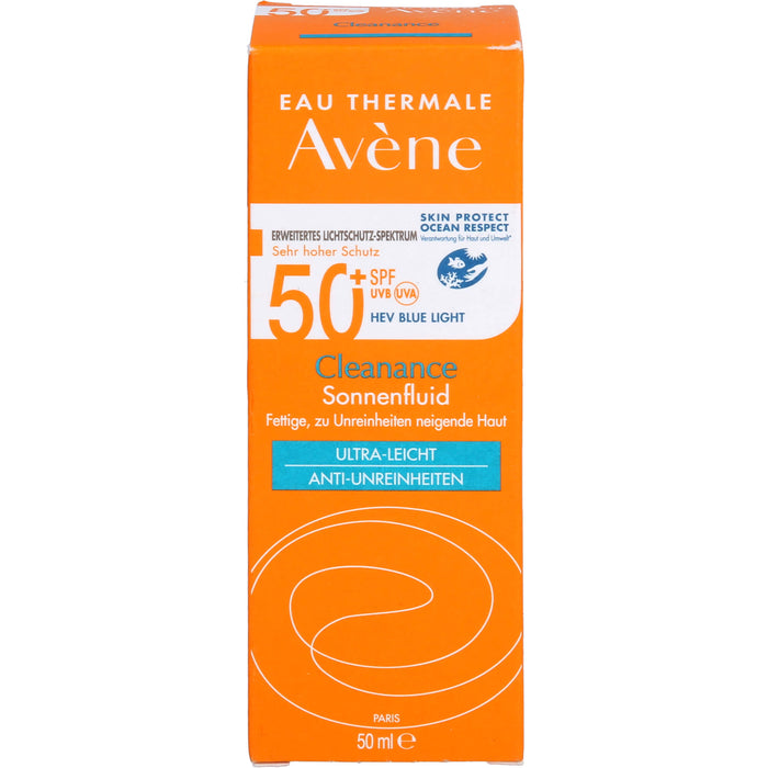 Avène Cleanance Sonnenfluid LSF 50+ für fettige, zu Unreinheiten neigende Haut, 50 ml Creme