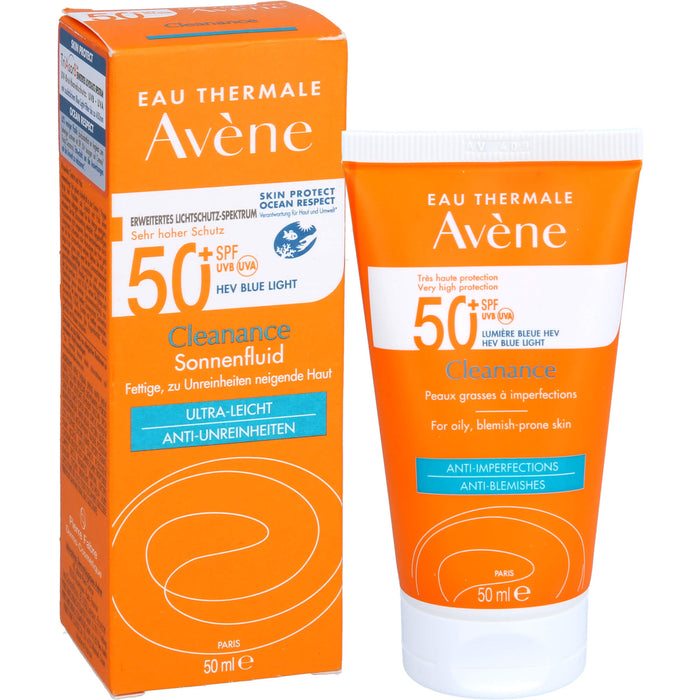 Avène Cleanance Sonnenfluid LSF 50+ für fettige, zu Unreinheiten neigende Haut, 50 ml Crème