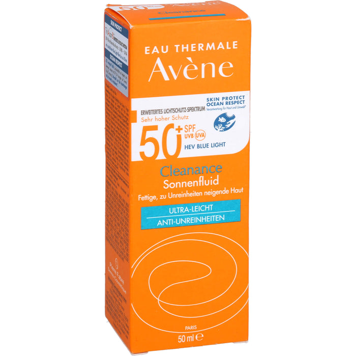 Avène Cleanance Sonnenfluid LSF 50+ für fettige, zu Unreinheiten neigende Haut, 50 ml Crème