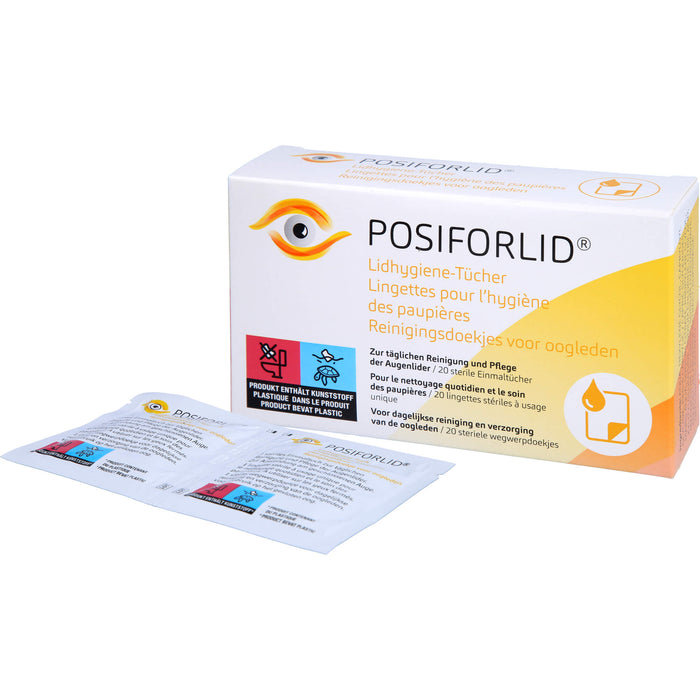 POSIFORLID Lidhygiene-Tücher zur täglichen Pflege und Reinigung der Augenlider, 20 pcs. Cloths