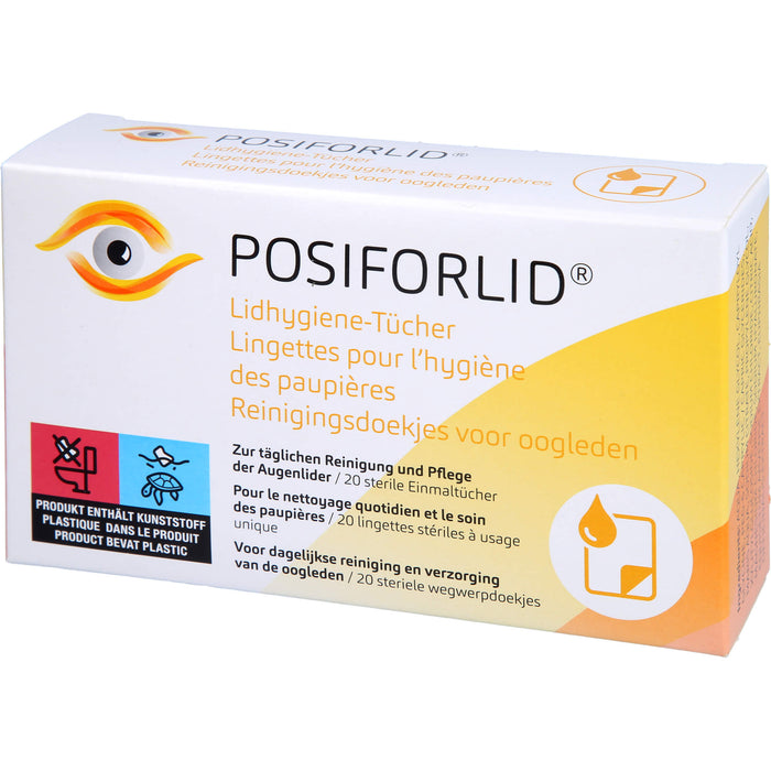 POSIFORLID Lidhygiene-Tücher zur täglichen Pflege und Reinigung der Augenlider, 20 pcs. Cloths