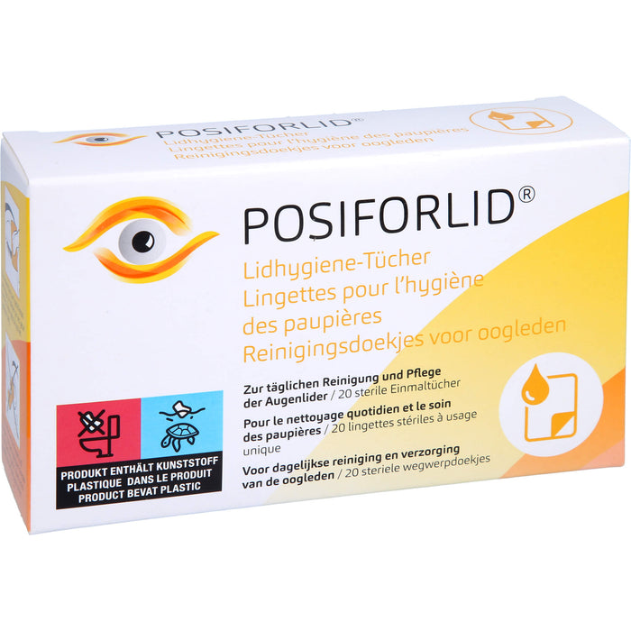 POSIFORLID Lidhygiene-Tücher zur täglichen Pflege und Reinigung der Augenlider, 20 pcs. Cloths