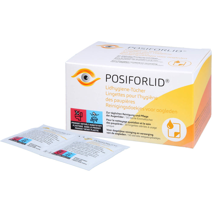 POSIFORLID Lidhygiene-Tücher zur täglichen Reinigung und Pflege der Augenlider, 50 pcs. Cloths