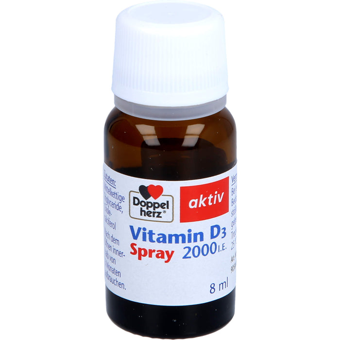 Doppelherz aktiv Vitamin D3 2000 I.E. Spray für Immunsystem, Knochen und Muskeln, 8 ml Lösung