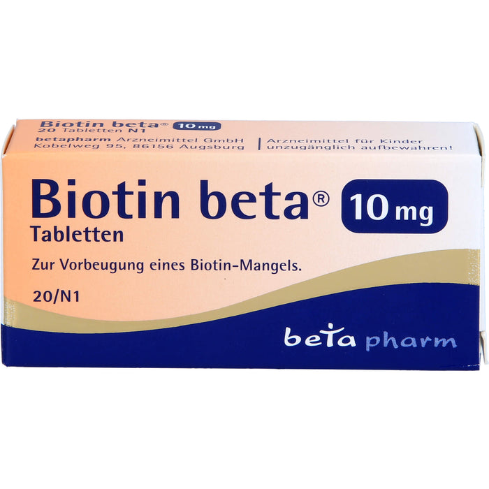 Biotin beta 10 mg Tabletten, 20 St TAB