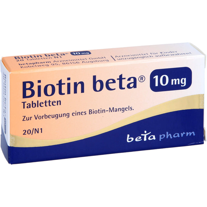 Biotin beta 10 mg Tabletten, 20 St TAB