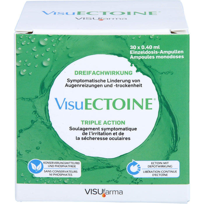 VisuECTOINE Augentropfen zur Befeuchtung der Augenoberfläche, 30 pcs. Single dose containers