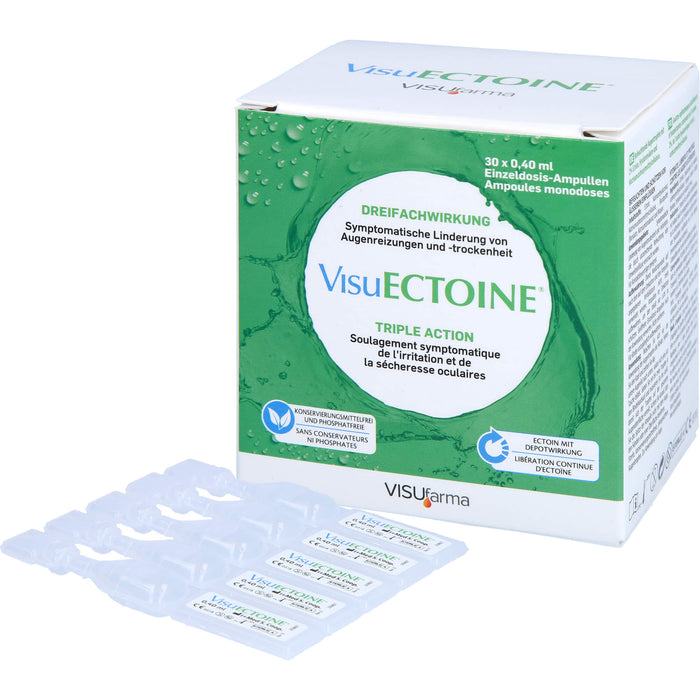 VisuECTOINE Augentropfen zur Befeuchtung der Augenoberfläche, 30 pcs. Single dose containers