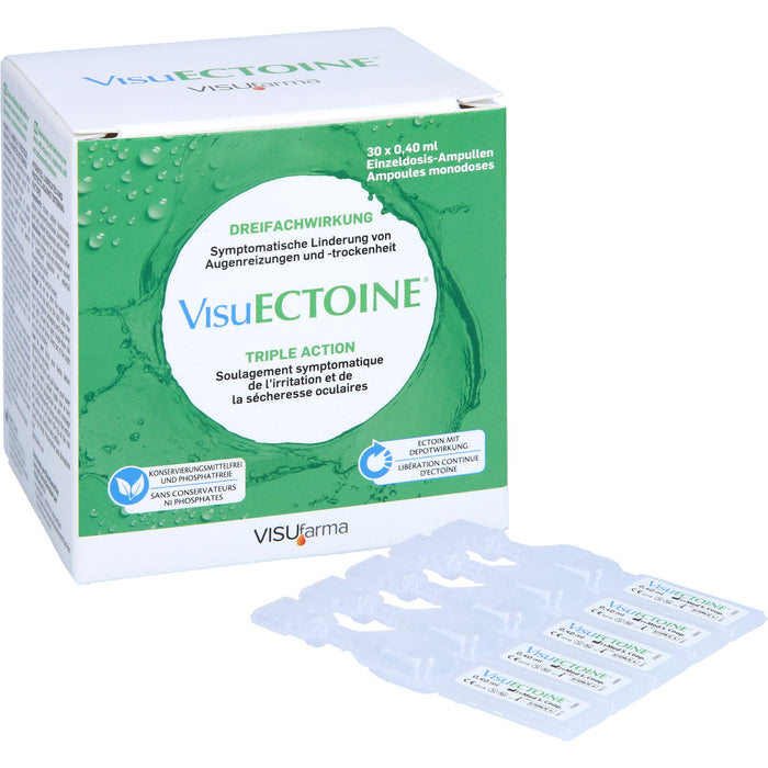 VisuECTOINE Augentropfen zur Befeuchtung der Augenoberfläche, 30 pcs. Single dose containers