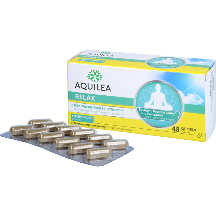 AQUILEA Relax Kapseln für innere Ruhe bei Stress, 48 pcs. Capsules