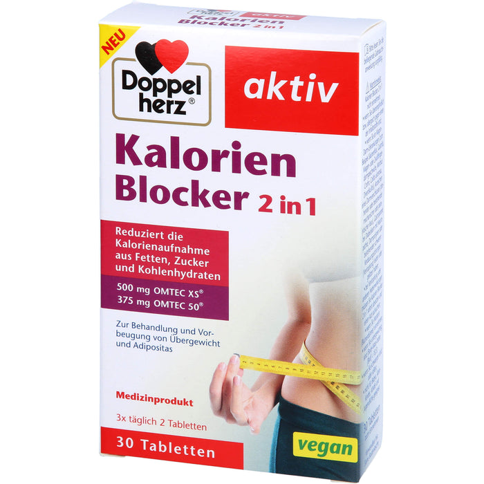 Doppelherz aktiv Kalorien Blocker 2 in 1 Tabletten bei Übergewicht und Adipositas, 30 St. Tabletten
