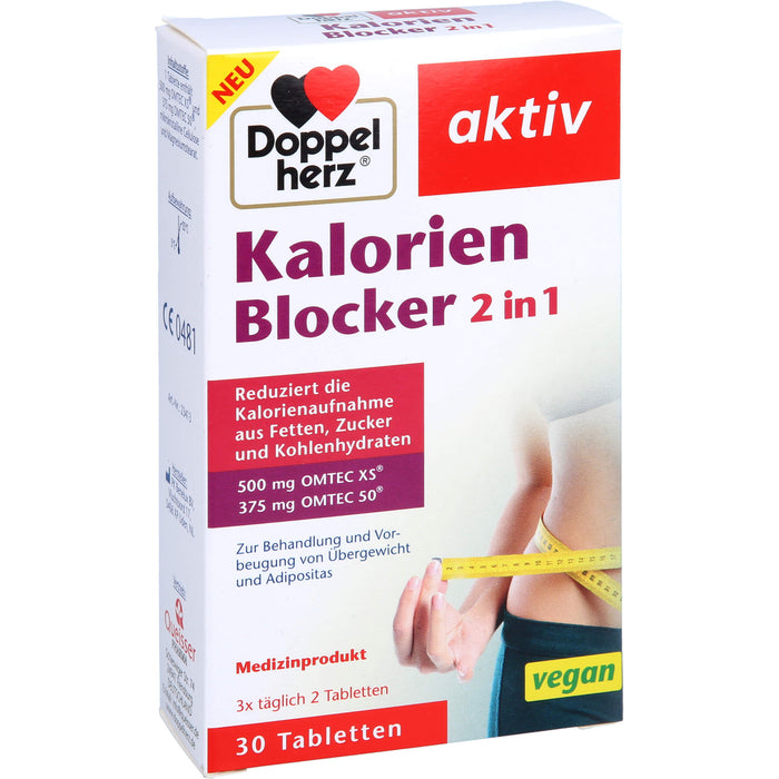 Doppelherz aktiv Kalorien Blocker 2 in 1 Tabletten bei Übergewicht und Adipositas, 30 St. Tabletten