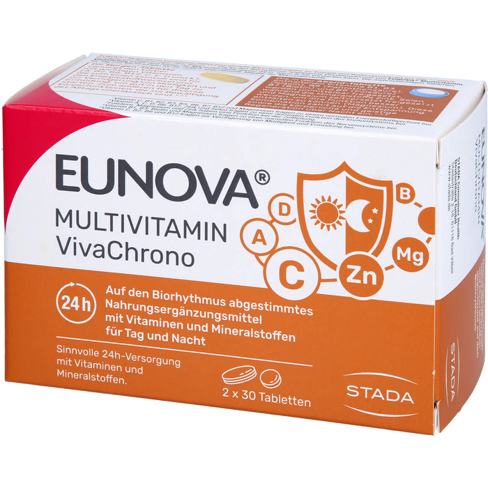EUNOVA Multivitamin VivaChrono Tabletten für Tag und Nacht, 60 St. Tabletten