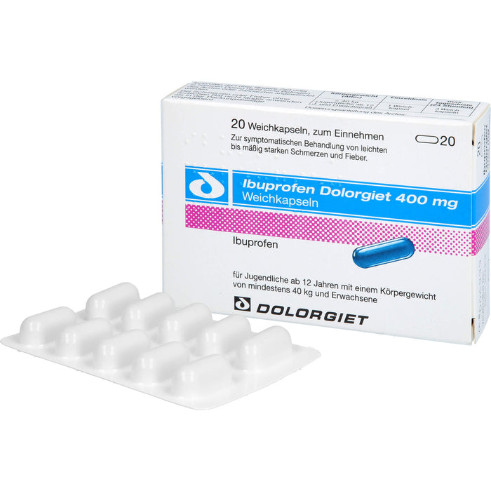 Ibuprofen Dolorgiet 400 mg Weichkapseln, 20 pcs. Capsules