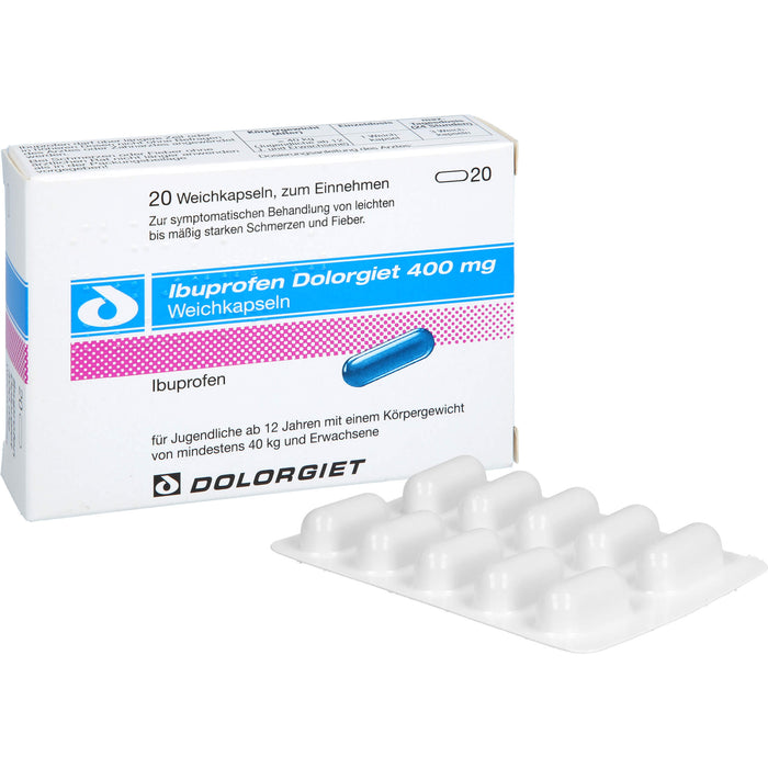 Ibuprofen Dolorgiet 400 mg Weichkapseln, 20 pcs. Capsules