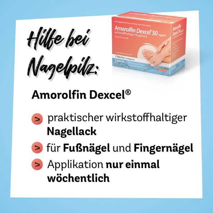 Amorolfin Dexcel 50 mg/ml Lösung bei Nagelpilzinfektionen, 5.0 ml Wirkstoffhaltiger Nagellack