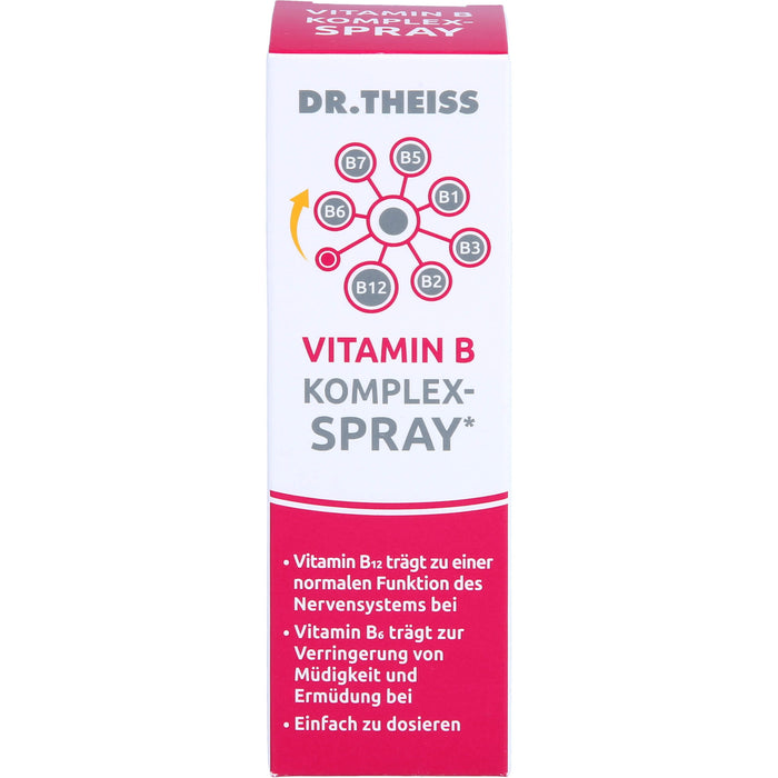 Dr. Theiss Vitamin B Komplex-Spray für eine normale Funktion des Nervensystems und zur Verringerung von Müdigkeit, 30 ml Solution